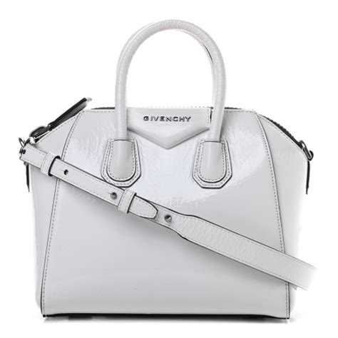 GIVENCHY Crinkled Patent Calfskin Mini Antigona 